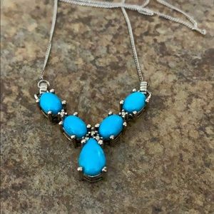 Sleeping Beauty Turquoise Necklace .925